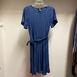 DKNY pleated tie waist dress